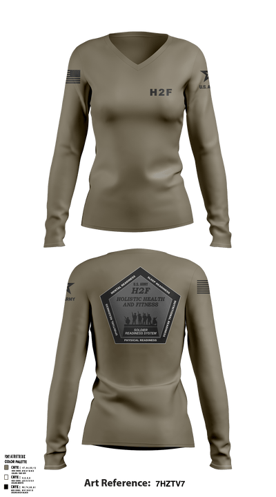 Army H2F 5195175 Women's Long Sleeve V-neck Shirt - 51