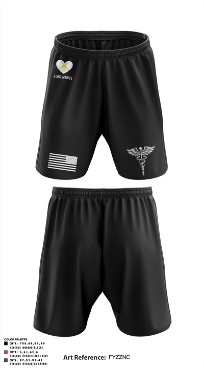2-502IN Medical Platoon 90993317 Athletic Shorts With Pockets - 1
