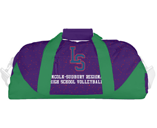 Duffle Bag, Lincoln-Sudbury Regional High School Volleyball, Men's Volleyball, Teamtime, Team time, sublimation, custom sports apparel, team uniforms, spirit wear, spiritwear, sports uniforms, custom shirts, team store, custom team store, fundraiser sports, apparel fundraiser