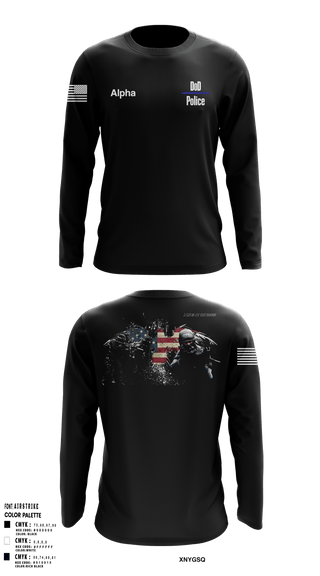 Long Sleeve Performance Shirt, DoD Police, Police, Teamtime, Team time, sublimation, custom sports apparel, team uniforms, spirit wear, spiritwear, sports uniforms, custom shirts, team store, custom team store, fundraiser sports, apparel fundraiser