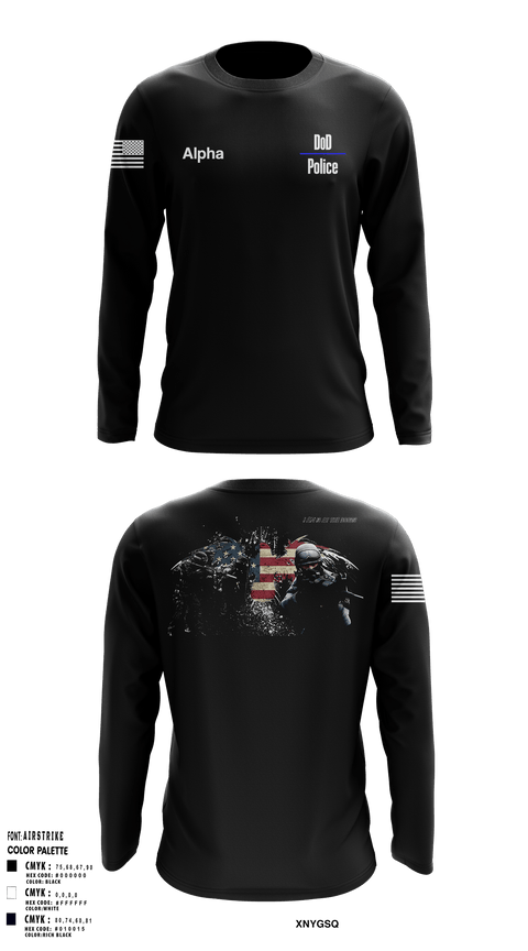 Long Sleeve Performance Shirt, DoD Police, Police, Teamtime, Team time, sublimation, custom sports apparel, team uniforms, spirit wear, spiritwear, sports uniforms, custom shirts, team store, custom team store, fundraiser sports, apparel fundraiser