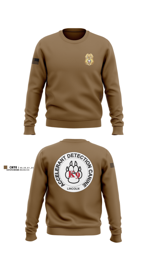 Crew Neck Sweatshirt, Stafford County Fire Marshal's Office, Fire Department, Teamtime, Team time, sublimation, custom sports apparel, team uniforms, spirit wear, spiritwear, sports uniforms, custom shirts, team store, custom team store, fundraiser sports, apparel fundraiser