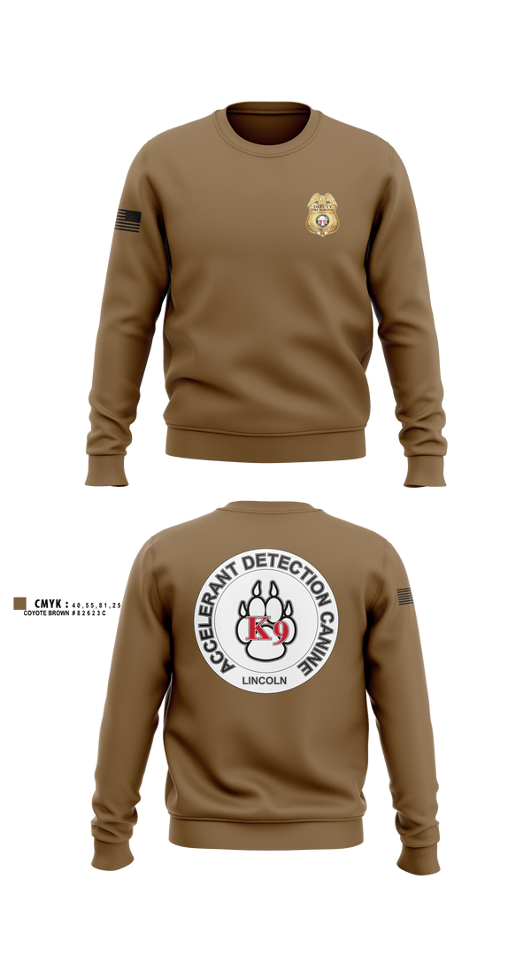 Crew Neck Sweatshirt, Stafford County Fire Marshal's Office, Fire Department, Teamtime, Team time, sublimation, custom sports apparel, team uniforms, spirit wear, spiritwear, sports uniforms, custom shirts, team store, custom team store, fundraiser sports, apparel fundraiser