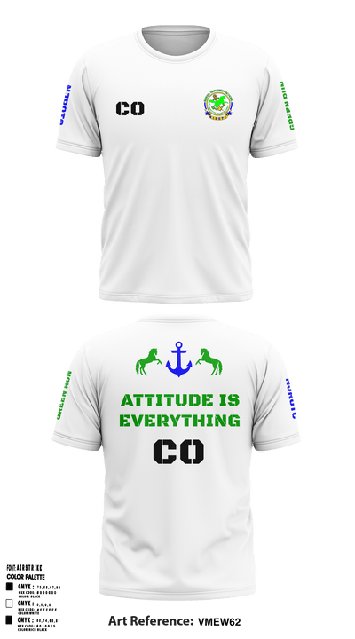 Green Run High School NJROTC 48143942 Short Sleeve Performance Shirt - 70
