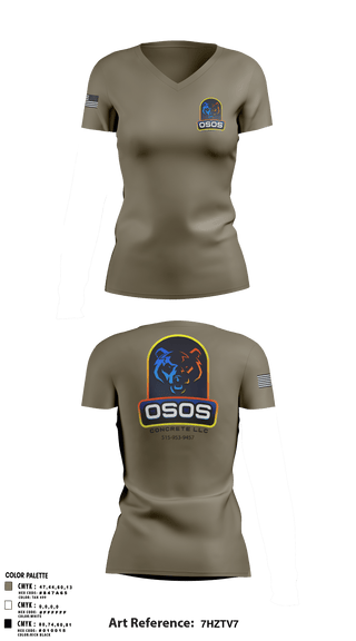 Women's Short Sleeve Vneck Shirt, OSOS CONCRETE LLC, , Teamtime, Team time, sublimation, custom sports apparel, team uniforms, spirit wear, spiritwear, sports uniforms, custom shirts, team store, custom team store, fundraiser sports, apparel fundraiser