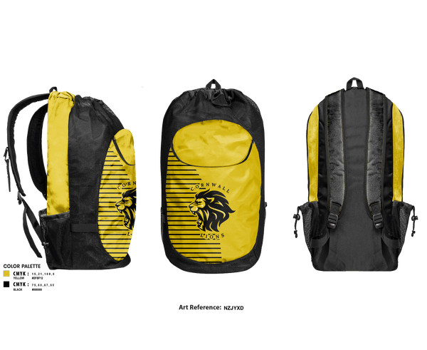 Gear Bag, Cornwall And United Counties Basketball Association, Men's Basketball, Teamtime, Team time, sublimation, custom sports apparel, team uniforms, spirit wear, spiritwear, sports uniforms, custom shirts, team store, custom team store, fundraiser sports, apparel fundraiser