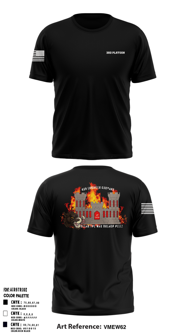Short Sleeve Performance Shirt, 3rd Platoon, Army, Teamtime, Team time, sublimation, custom sports apparel, team uniforms, spirit wear, spiritwear, sports uniforms, custom shirts, team store, custom team store, fundraiser sports, apparel fundraiser