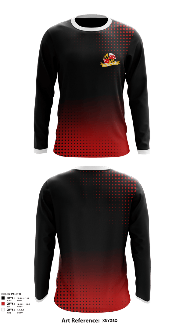 Long Sleeve Performance Shirt, Mid Maryland Boys Basketball, Men's Basketball, Teamtime, Team time, sublimation, custom sports apparel, team uniforms, spirit wear, spiritwear, sports uniforms, custom shirts, team store, custom team store, fundraiser sports, apparel fundraiser