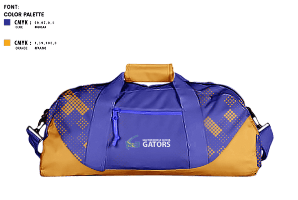 Duffle Bag, Gautier Middle School Gators, Spirit Store, Teamtime, Team time, sublimation, custom sports apparel, team uniforms, spirit wear, spiritwear, sports uniforms, custom shirts, team store, custom team store, fundraiser sports, apparel fundraiser