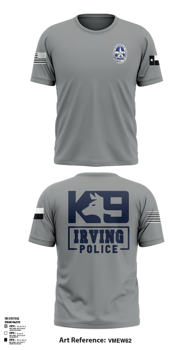 Irving Police K9 Unit 73761105 Short Sleeve Performance Shirt - 3
