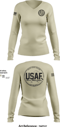 611 CES 65338274 Women's Long Sleeve V-neck Shirt - 1