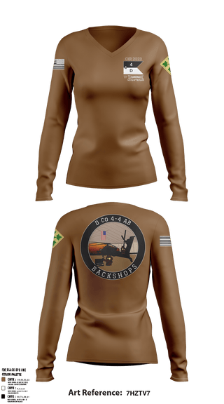 Women's Long Sleeve Vneck Shirt, , Army, Teamtime, Team time, sublimation, custom sports apparel, team uniforms, spirit wear, spiritwear, sports uniforms, custom shirts, team store, custom team store, fundraiser sports, apparel fundraiser