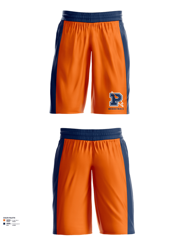 Mens Basketball Shorts, Powers Catholic High School Basketball, Men's Basketball, Teamtime, Team time, sublimation, custom sports apparel, team uniforms, spirit wear, spiritwear, sports uniforms, custom shirts, team store, custom team store, fundraiser sports, apparel fundraiser