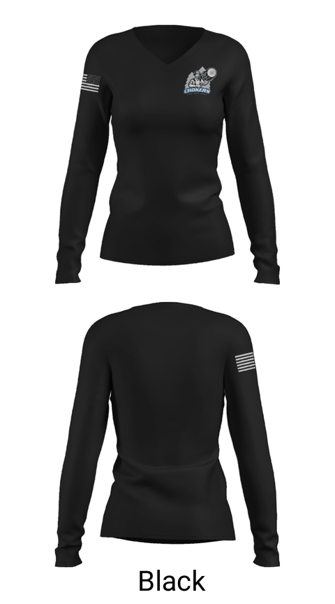 Women's Long Sleeve Vneck Shirt, Grays Harbor College Golf, Golf, Teamtime, Team time, sublimation, custom sports apparel, team uniforms, spirit wear, spiritwear, sports uniforms, custom shirts, team store, custom team store, fundraiser sports, apparel fundraiser