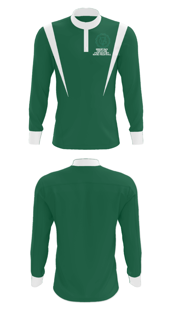 Quarter Zip Jacket, Georgetown Visitation Preparatory School Volleyball, Men's Volleyball, Teamtime, Team time, sublimation, custom sports apparel, team uniforms, spirit wear, spiritwear, sports uniforms, custom shirts, team store, custom team store, fundraiser sports, apparel fundraiser