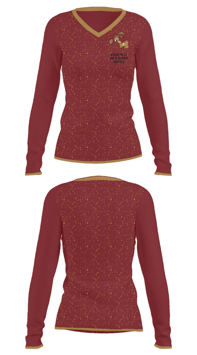 Roosevelt High School Soccer 72378964 Women's Long Sleeve V-neck Shirt - 24