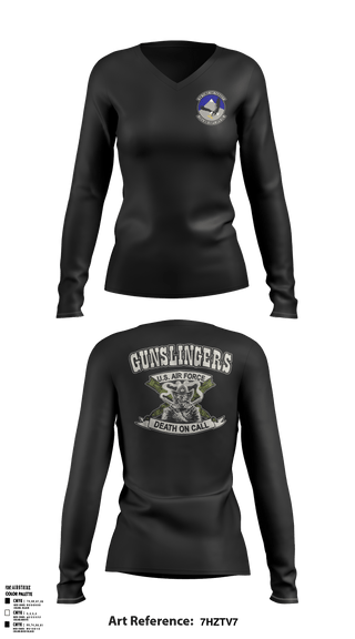 Women's Long Sleeve Vneck Shirt, , Air Force, Teamtime, Team time, sublimation, custom sports apparel, team uniforms, spirit wear, spiritwear, sports uniforms, custom shirts, team store, custom team store, fundraiser sports, apparel fundraiser