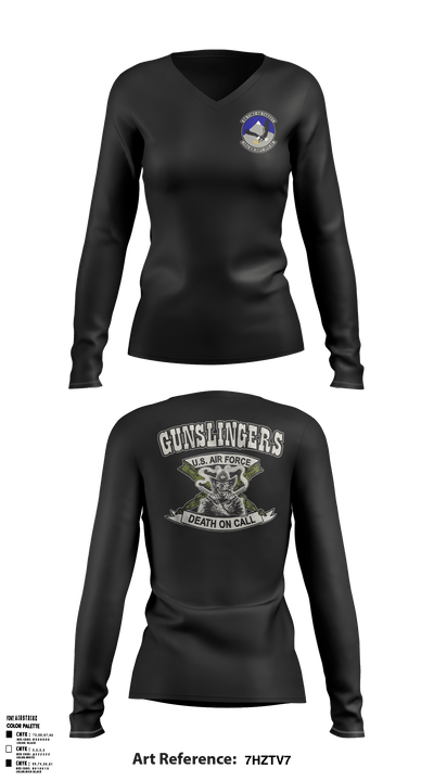 13th Air Support Operations Squadron 89640163 Women's Long Sleeve V-neck Shirt - 5