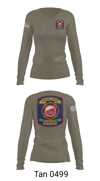 Women's Long Sleeve Vneck Shirt, , Fire Department, Teamtime, Team time, sublimation, custom sports apparel, team uniforms, spirit wear, spiritwear, sports uniforms, custom shirts, team store, custom team store, fundraiser sports, apparel fundraiser