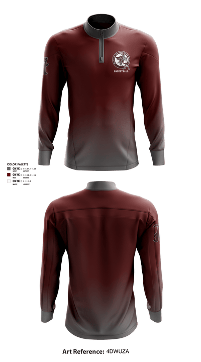 Amherst County High School Basketball 74121298 Quarter Zip Jacket - 1