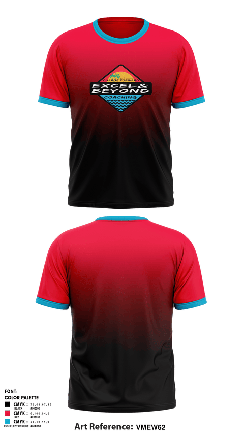 Short Sleeve Performance Shirt, Excel & Beyond Coaching, Cycling, Teamtime, Team time, sublimation, custom sports apparel, team uniforms, spirit wear, spiritwear, sports uniforms, custom shirts, team store, custom team store, fundraiser sports, apparel fundraiser