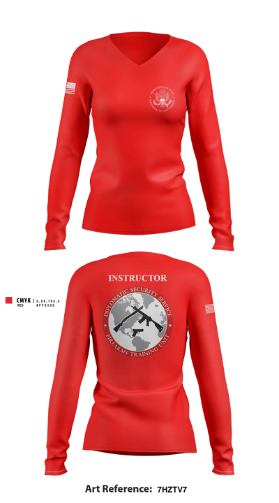 Firearms Training Unit 93026000 Women's Long Sleeve V-neck Shirt - 5