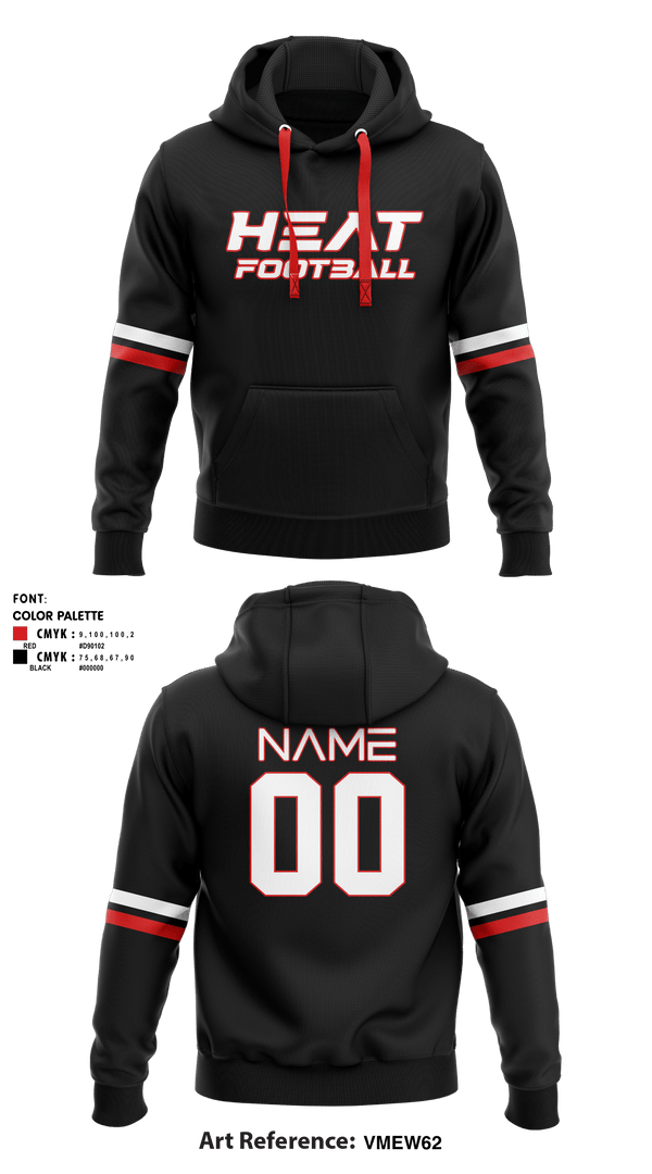 Hoodie, Gulf Coast Heat Flag Football, Football, Teamtime, Team time, sublimation, custom sports apparel, team uniforms, spirit wear, spiritwear, sports uniforms, custom shirts, team store, custom team store, fundraiser sports, apparel fundraiser