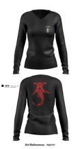 112th SIGDET 5424281 Women's Long Sleeve V-neck Shirt - 1