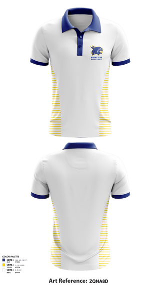 Short Sleeve Performance Polo, Rising Star High School Basketball, Women's Basketball, Teamtime, Team time, sublimation, custom sports apparel, team uniforms, spirit wear, spiritwear, sports uniforms, custom shirts, team store, custom team store, fundraiser sports, apparel fundraiser