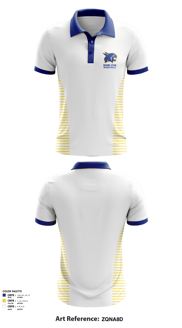 Short Sleeve Performance Polo, Rising Star High School Basketball, Women's Basketball, Teamtime, Team time, sublimation, custom sports apparel, team uniforms, spirit wear, spiritwear, sports uniforms, custom shirts, team store, custom team store, fundraiser sports, apparel fundraiser