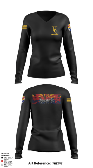 Women's Long Sleeve Vneck Shirt, 3666th SMC, Army, Teamtime, Team time, sublimation, custom sports apparel, team uniforms, spirit wear, spiritwear, sports uniforms, custom shirts, team store, custom team store, fundraiser sports, apparel fundraiser