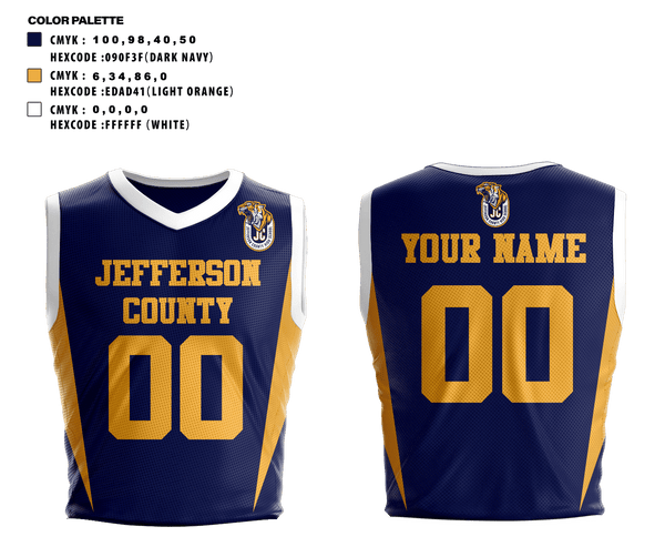 Basketball Uniform, Jefferson County High School Basketball, Women's Basketball, Teamtime, Team time, sublimation, custom sports apparel, team uniforms, spirit wear, spiritwear, sports uniforms, custom shirts, team store, custom team store, fundraiser sports, apparel fundraiser