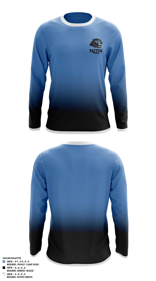 Long Sleeve Performance Shirt, Paetow High School Tennis, Tennis, Teamtime, Team time, sublimation, custom sports apparel, team uniforms, spirit wear, spiritwear, sports uniforms, custom shirts, team store, custom team store, fundraiser sports, apparel fundraiser