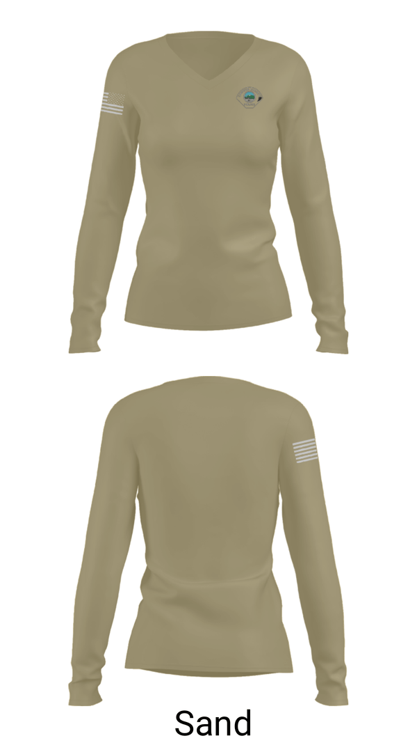 Women's Long Sleeve Vneck Shirt, , Police, Teamtime, Team time, sublimation, custom sports apparel, team uniforms, spirit wear, spiritwear, sports uniforms, custom shirts, team store, custom team store, fundraiser sports, apparel fundraiser