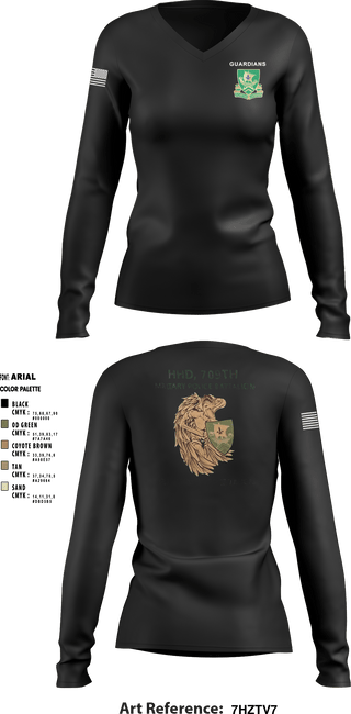 Women's Long Sleeve Vneck Shirt, , Army, Teamtime, Team time, sublimation, custom sports apparel, team uniforms, spirit wear, spiritwear, sports uniforms, custom shirts, team store, custom team store, fundraiser sports, apparel fundraiser