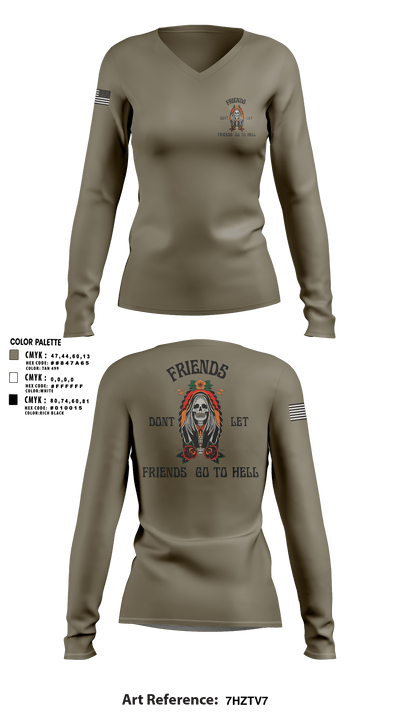REDNECK'S 91618146 Women's Long Sleeve V-neck Shirt - 1