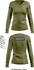 Henry County S.E.R.T. 87395571 Women's Long Sleeve V-neck Shirt - 2