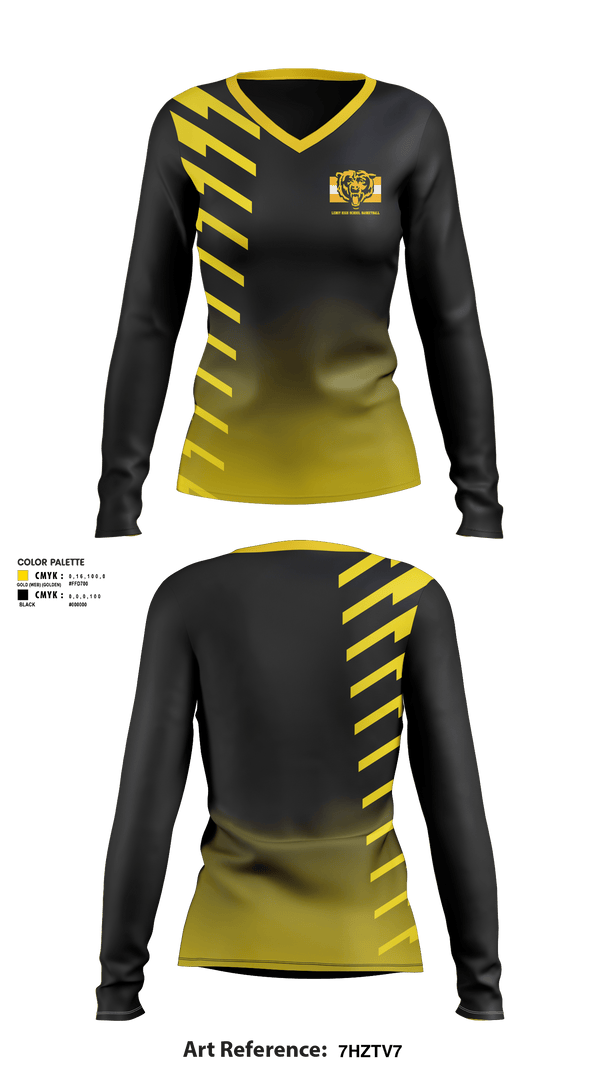 Women's Long Sleeve Vneck Shirt, Leroy High School Basketball, Women's Basketball, Teamtime, Team time, sublimation, custom sports apparel, team uniforms, spirit wear, spiritwear, sports uniforms, custom shirts, team store, custom team store, fundraiser sports, apparel fundraiser