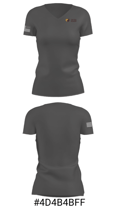 Evansville Central High School Golf 73028882 Women's Short Sleeve V-neck Shirt - 21