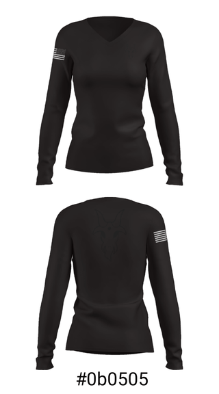 Women's Long Sleeve Vneck Shirt, , Army, Teamtime, Team time, sublimation, custom sports apparel, team uniforms, spirit wear, spiritwear, sports uniforms, custom shirts, team store, custom team store, fundraiser sports, apparel fundraiser