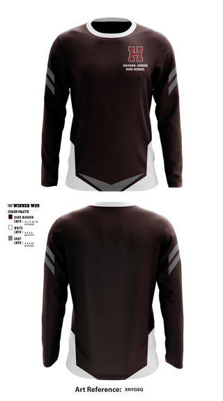 Long Sleeve Performance Shirt, Havana Junior High School, Spirit Store, Teamtime, Team time, sublimation, custom sports apparel, team uniforms, spirit wear, spiritwear, sports uniforms, custom shirts, team store, custom team store, fundraiser sports, apparel fundraiser