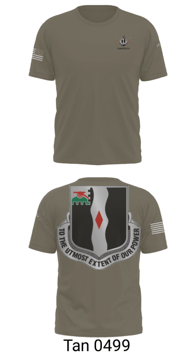 3rd Battalion 60th infantry Regiment River Raiders 94205182 Short Sleeve Performance Shirt - 38