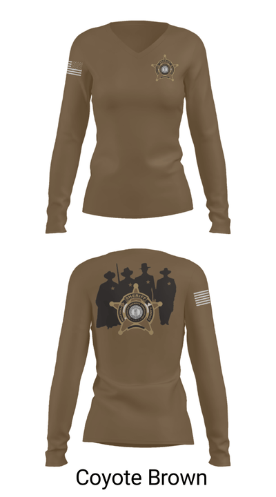 Pendleton County Sheriff’s Office 71530270 Women's Long Sleeve V-neck Shirt - 38
