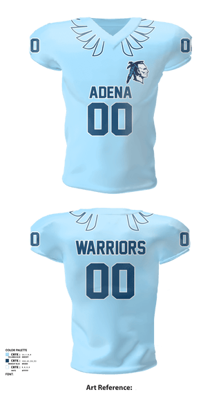 Football Jersey, Adena Warriors Football, Football, Teamtime, Team time, sublimation, custom sports apparel, team uniforms, spirit wear, spiritwear, sports uniforms, custom shirts, team store, custom team store, fundraiser sports, apparel fundraiser