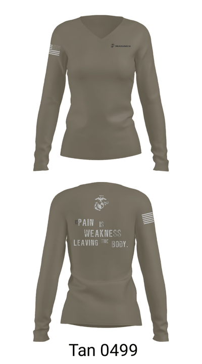 Marines 27240042 Women's Long Sleeve V-neck Shirt - 47