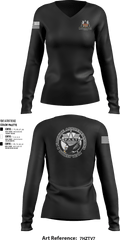 Fugitive Apprehension Street Team 95341885 Women's Long Sleeve V-neck Shirt - 3