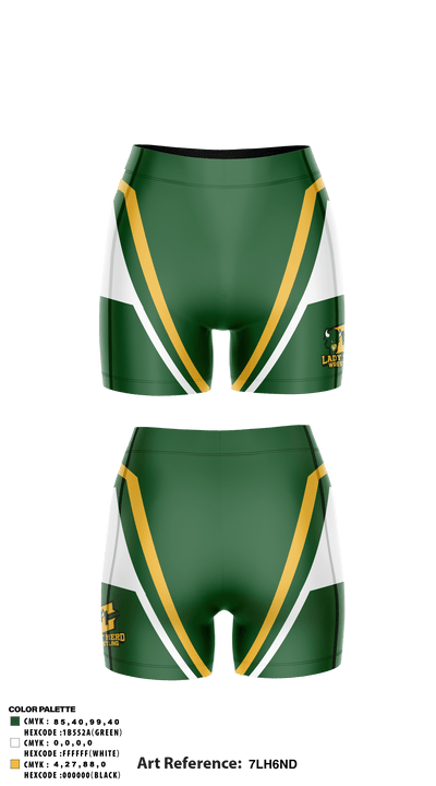 Carlisle High School Wrestling 5191050 Women's Compression Shorts - 3
