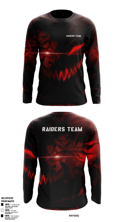 Raiders team 94912253 Long Sleeve Performance Shirt - 1