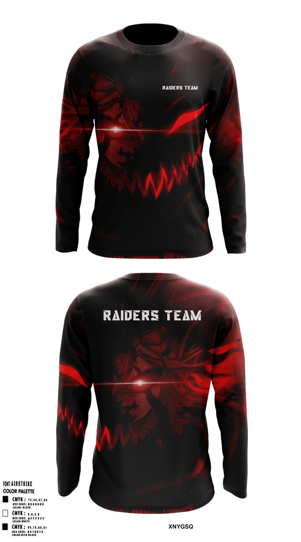 Long Sleeve Performance Shirt, Raiders team, , Teamtime, Team time, sublimation, custom sports apparel, team uniforms, spirit wear, spiritwear, sports uniforms, custom shirts, team store, custom team store, fundraiser sports, apparel fundraiser