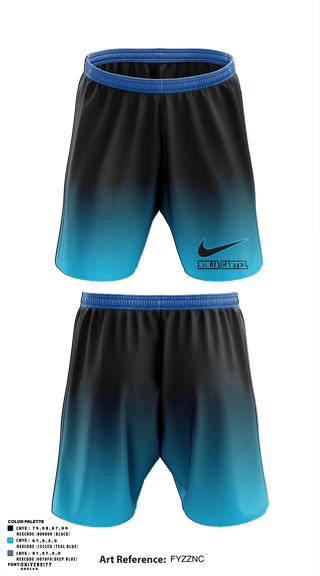 Athletic Shorts With Pockets, Ninja Cartel, Tennis, Teamtime, Team time, sublimation, custom sports apparel, team uniforms, spirit wear, spiritwear, sports uniforms, custom shirts, team store, custom team store, fundraiser sports, apparel fundraiser